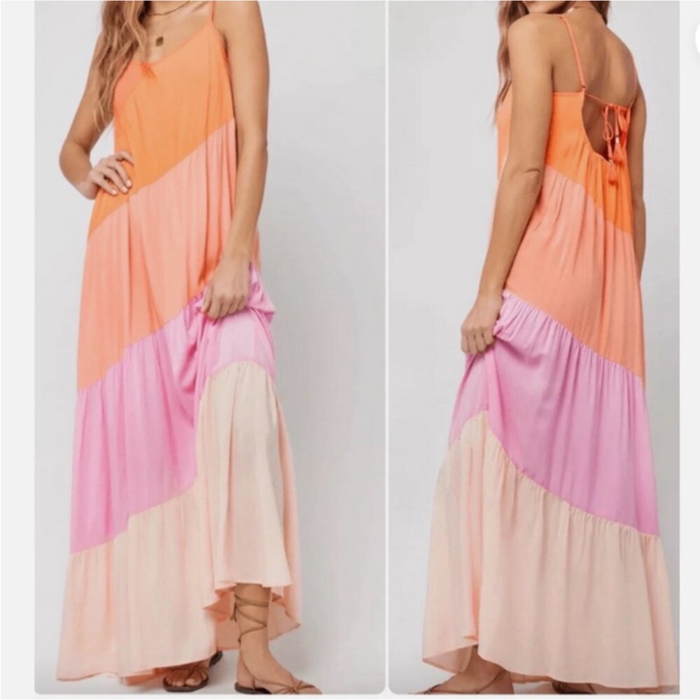 NWT L*Space Leona Tiered Maxi Dress